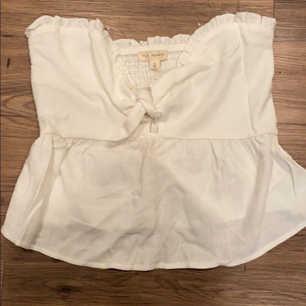 L.A. hearts strapless blouse. Size M.
